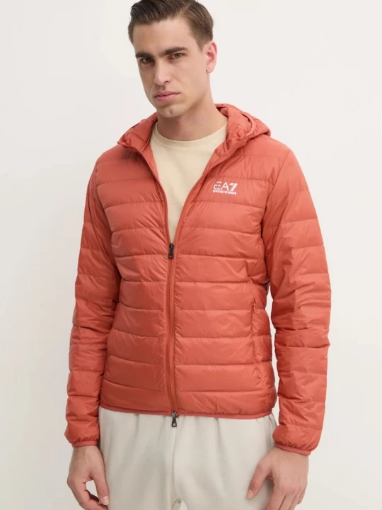 Obrázek produktu EA7 Emporio Armani péřová bunda pánská oranžová