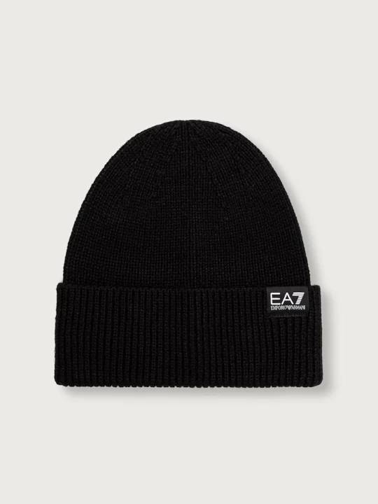 Obrázek produktu EA7 Emporio Armani pletená čepice dámská s vlnou černá