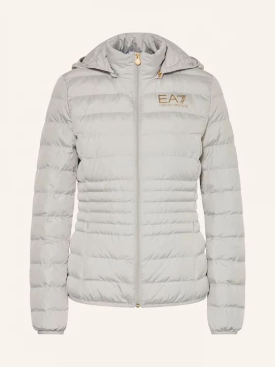Obrázek produktu ea7 Emporio Armani Prošívaná Bunda S Odnímatelnou Kapucí světle šedá