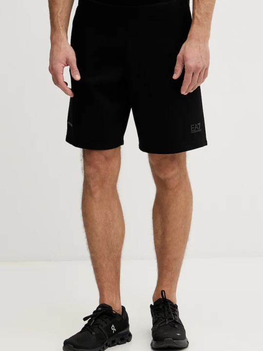 Obrázek produktu EA7 Emporio Armani teplákové šortky pánské bavlnou černá