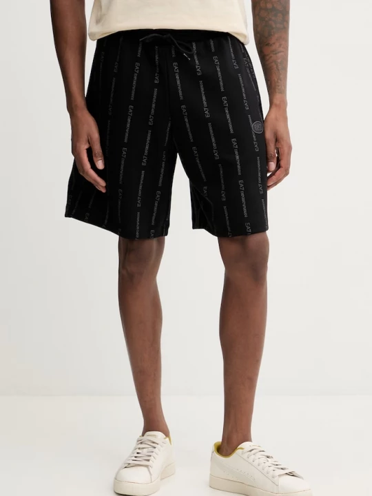 Obrázek produktu EA7 Emporio Armani teplákové šortky pánské bavlnou černá