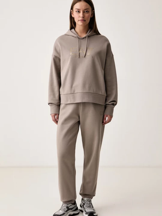 Obrázek produktu EA7 Emporio Armani teplákový set dámský s bavlnou béžová