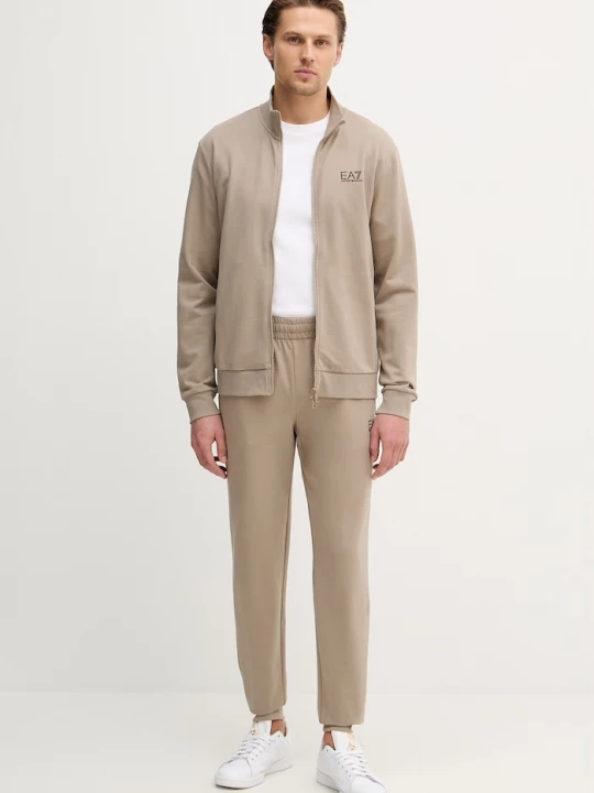Obrázek produktu EA7 Emporio Armani teplákový set pánský bavlněný béžová