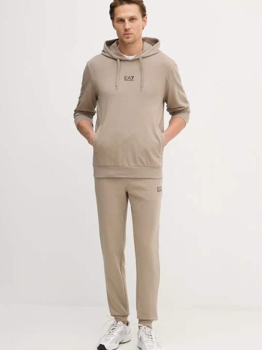 Obrázek produktu EA7 Emporio Armani teplákový set pánský s bavlnou béžová