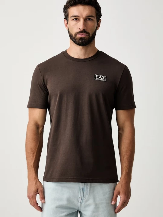 Obrázek produktu EA7 Emporio Armani tričko pánské bavlněné hnědá
