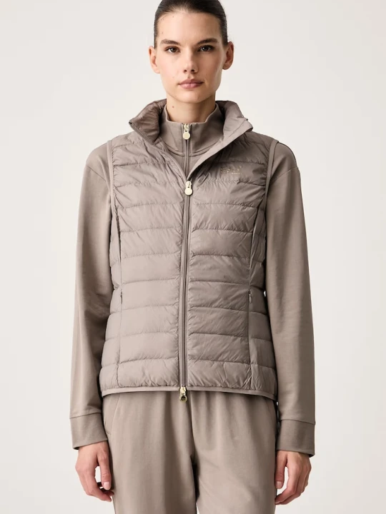 Obrázek produktu EA7 Emporio Armani vesta s kapucí dámská hnědá