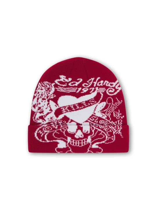 Obrázek produktu Ed Hardy Čepice 'Love Kills Slowly' červená / bílá