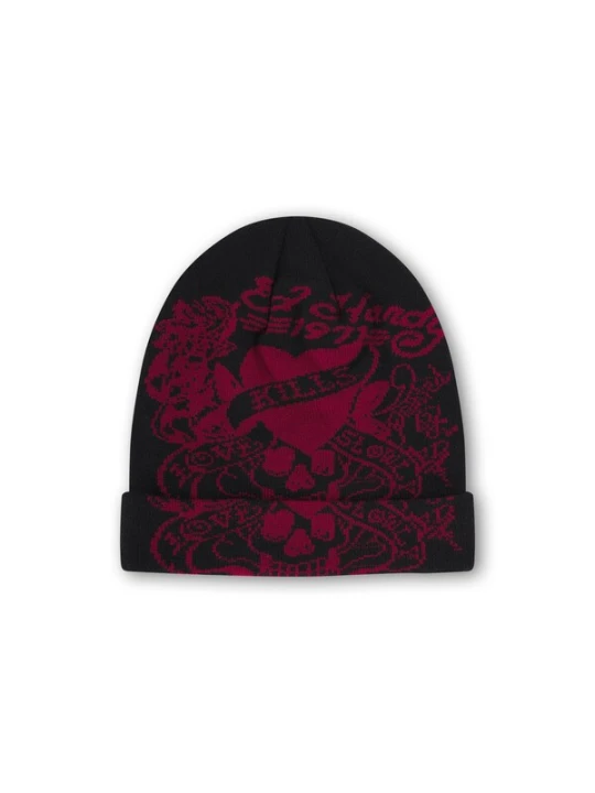 Obrázek produktu Ed Hardy Čepice 'Love Kills Slowly' tmavě červená / černá