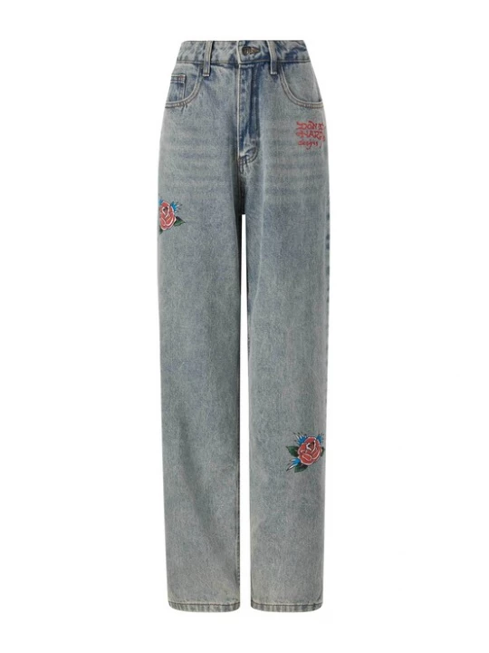 Obrázek produktu Ed Hardy Džíny 'Blooming Death' modrá