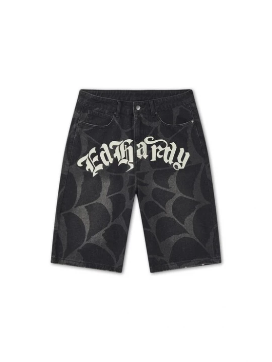 Obrázek produktu Ed Hardy Džíny 'Cobweb' tmavě šedá / černá džínovina / offwhite