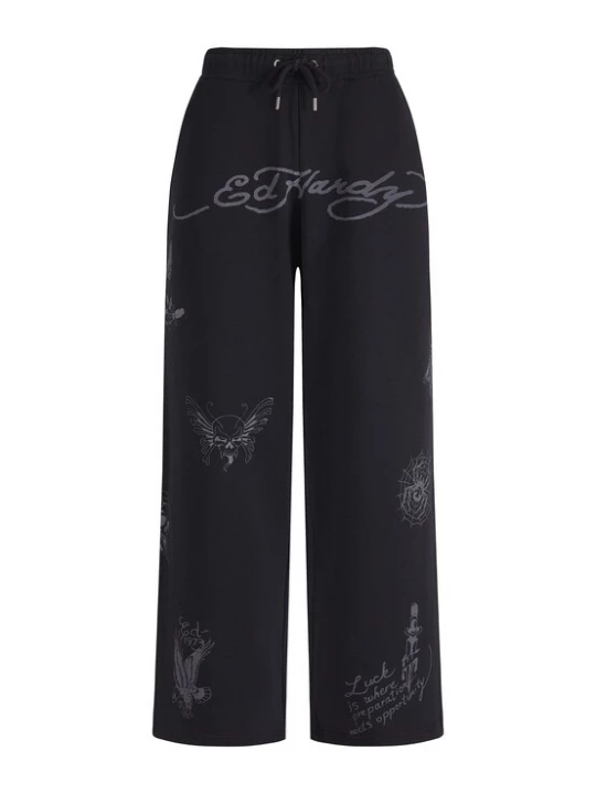 Obrázek produktu Ed Hardy Kalhoty šedá / černá