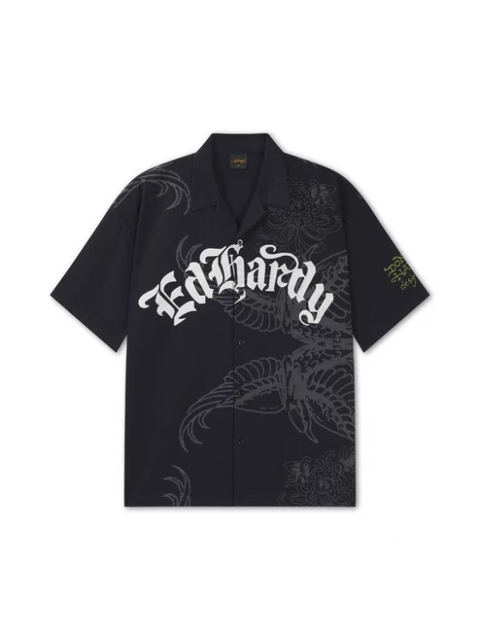 Obrázek produktu Ed Hardy Košile antracitová / černá / bílá
