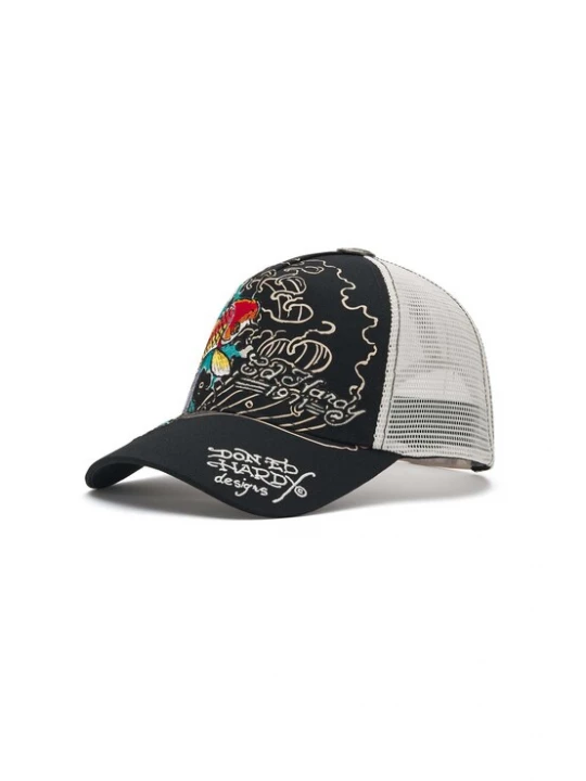 Obrázek produktu Ed Hardy Kšiltovka '1971 Koi Fish' tyrkysová / červená třešeň / černá / bílá