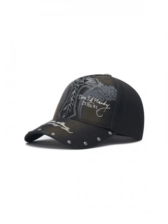 Obrázek produktu Ed Hardy Kšiltovka čedičová šedá / černá / bílá