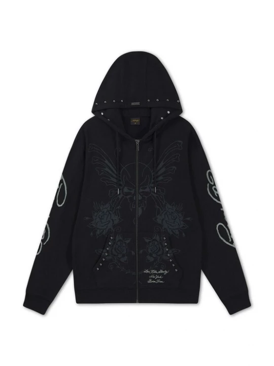Obrázek produktu Ed Hardy Mikina ' Love Kills' světle šedá / černá