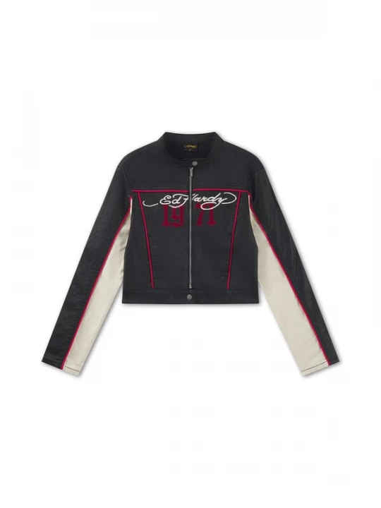 Obrázek produktu Ed Hardy Přechodná bunda 'Climbing Rose' tmavě červená / černá / bílá