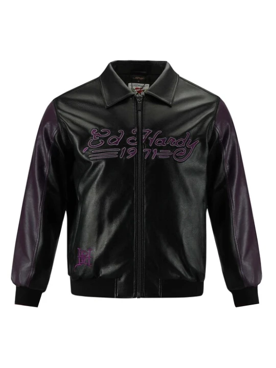 Obrázek produktu Ed Hardy Přechodná bunda tmavě fialová / černá