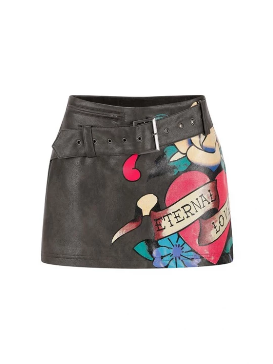 Obrázek produktu Ed Hardy Sukně 'Ewige Liebe' azurová / azurová modrá / melounová / černá