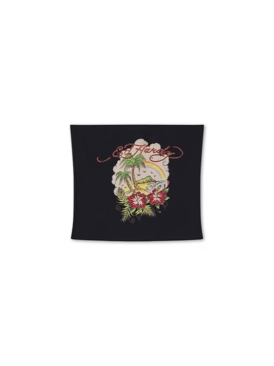 Obrázek produktu Ed Hardy Top 'Paradise' mátová / jedle / růžová / černá