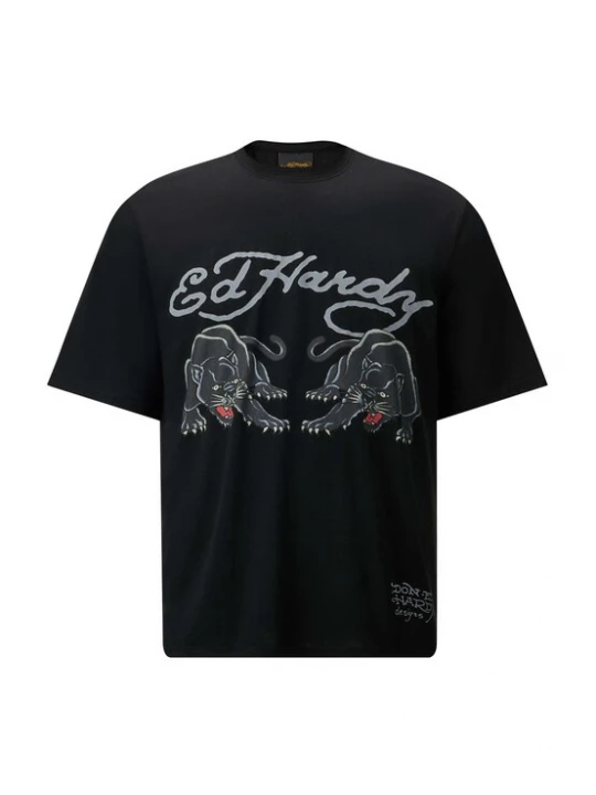 Obrázek produktu Ed Hardy Tričko 'Doppel-Panther' světlemodrá / šedá / černá