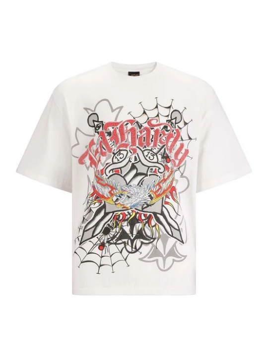 Obrázek produktu Ed Hardy Tričko 'Gothic Blitzadler' bílá