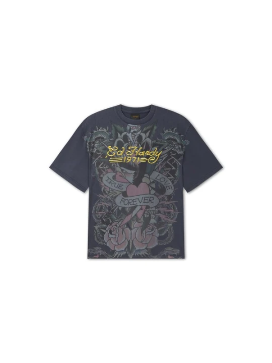 Obrázek produktu Ed Hardy Tričko marine modrá / mix barev