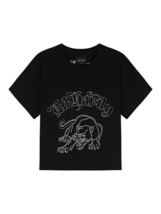 Obrázek produktu Ed Hardy Tričko 'Panther' černá / bílá