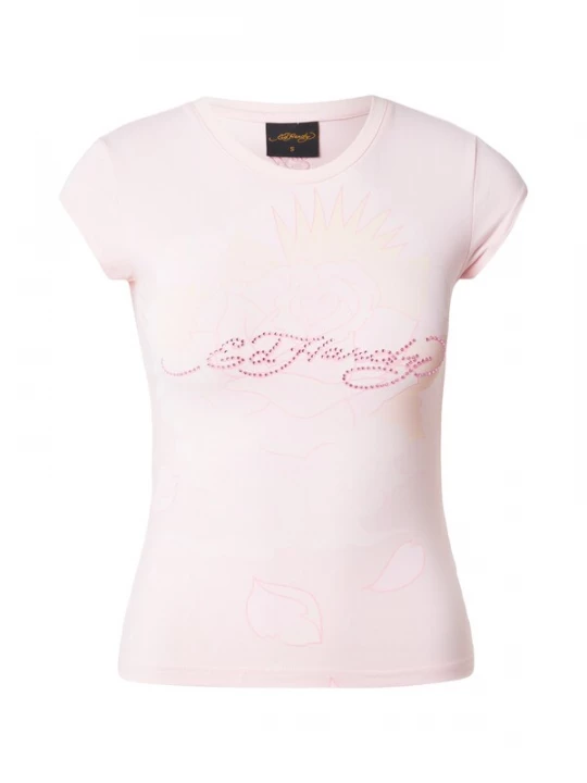 Obrázek produktu Ed Hardy Tričko 'Rainbow And Sunshine' světle žlutá / meruňková / růže / starorůžová