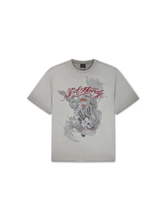 Obrázek produktu Ed Hardy Tričko šedá / kámen / tmavě červená