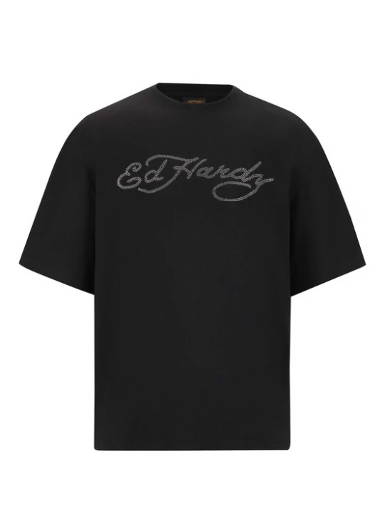 Obrázek produktu Ed Hardy Tričko 'Skull Flame' limetková / oranžová / černá / bílá