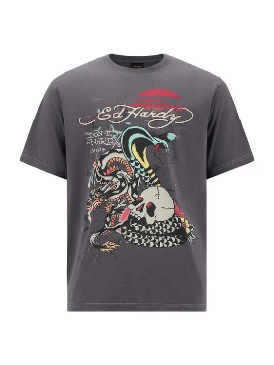 Obrázek produktu Ed Hardy Tričko tmavě šedá / mix barev