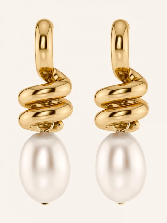 Obrázek produktu Edblad Náušnice Swivel Pearl L zlatá