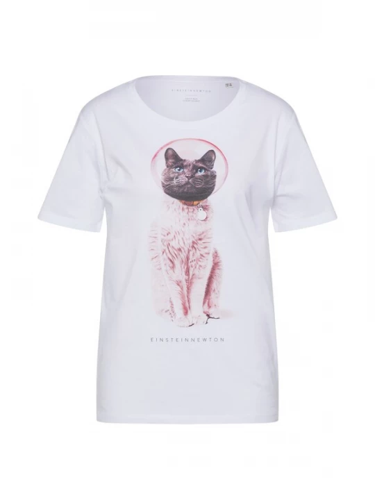 Obrázek produktu EINSTEIN & NEWTON Tričko 'Astro Cat' šedá / starorůžová / bílá