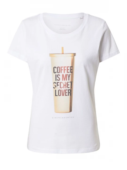 Obrázek produktu EINSTEIN & NEWTON Tričko 'Coffee'  hnědá / bílá