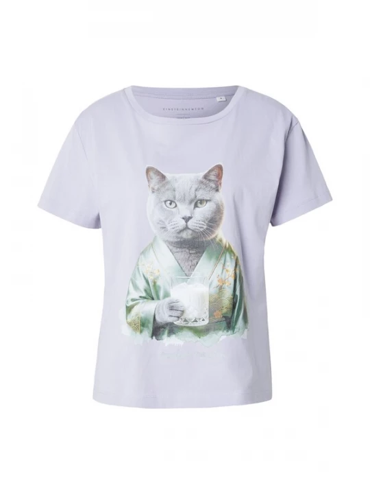 Obrázek produktu EINSTEIN & NEWTON Tričko 'Kimono Cat' žlutá / šedá / pastelově zelená / šeříková