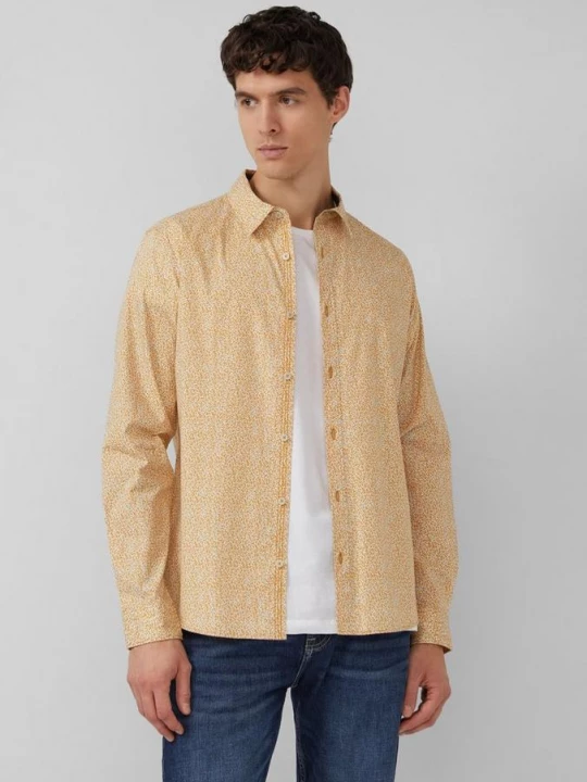 Obrázek produktu Elastická slim fit bavlněná košile s celoplošným potiskem s.Oliver žlutá