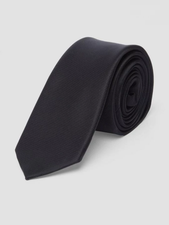Obrázek produktu Elegantní kravata ze směsového hedvábného žakáru s.Oliver černá
