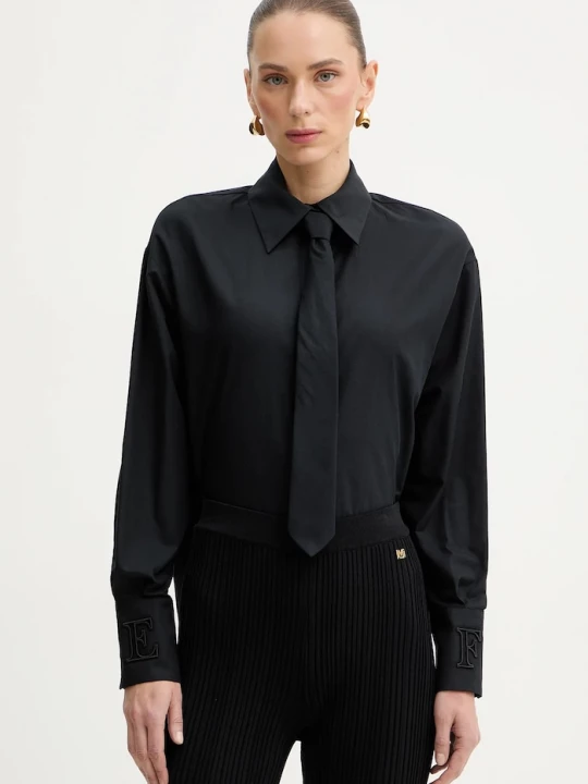 Obrázek produktu Elisabetta Franchi Bavlněná košile Elisabetta Franchi černá