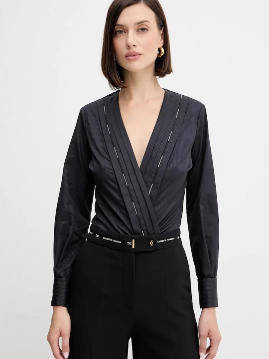 Obrázek produktu Elisabetta Franchi Bavlněné body Elisabetta Franchi námořnická modř