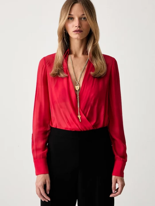 Obrázek produktu Elisabetta Franchi body dámské z viskózy červená