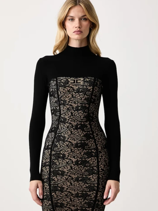 Obrázek produktu Elisabetta Franchi bodycon šaty s viskózou černá