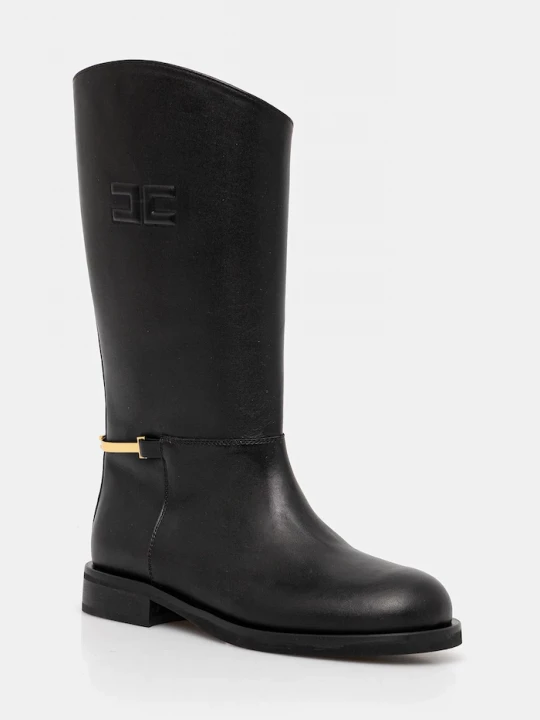 Obrázek produktu Elisabetta Franchi Dětské kožené boty Elisabetta Franchi černá