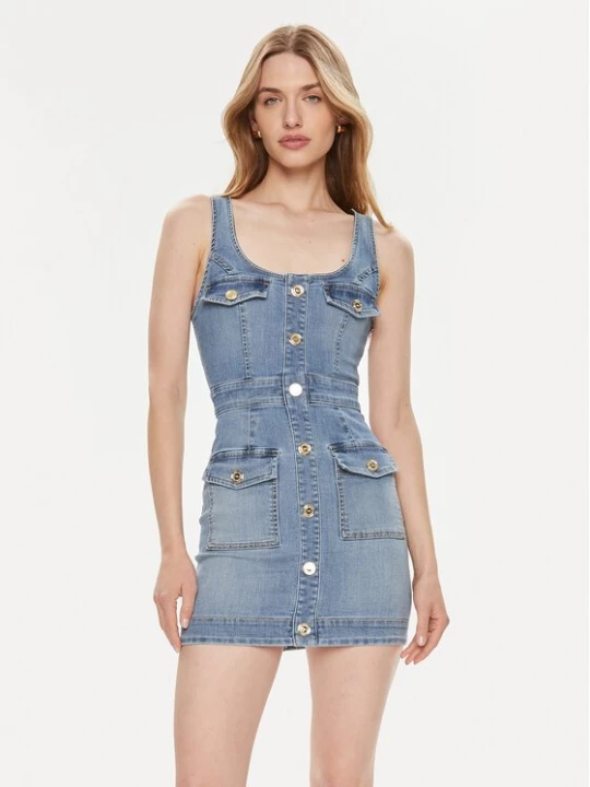 Obrázek produktu Elisabetta Franchi Džínové šaty AJ-36S-41E2-002606 Modrá Slim Fit