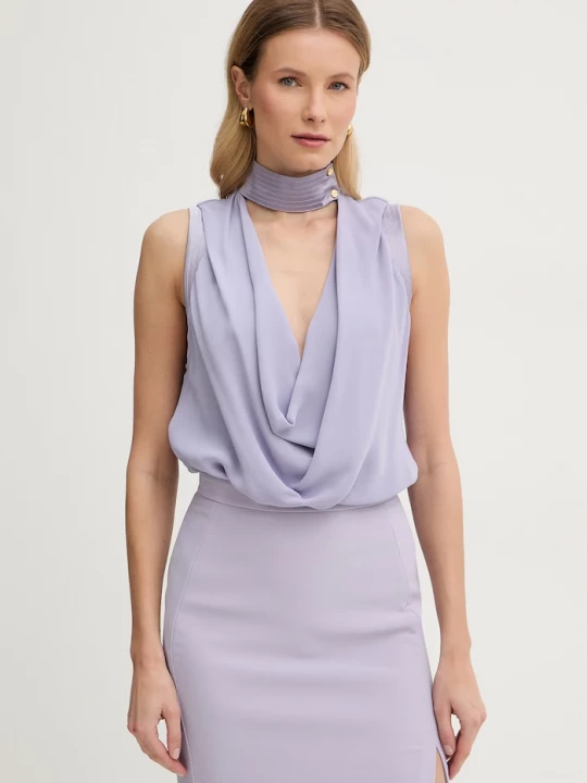 Obrázek produktu Elisabetta Franchi halenka dámská z viskózy fialová
