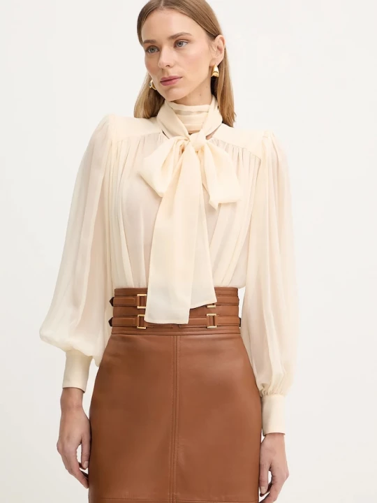 Obrázek produktu Elisabetta Franchi Hedvábné body Elisabetta Franchi béžová