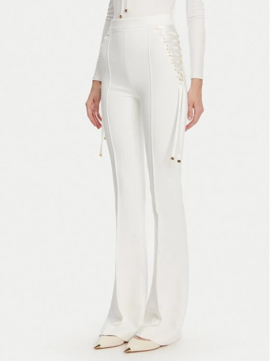 Obrázek produktu Elisabetta Franchi Kalhoty z materiálu PA-083-51E2 Bílá Regular Fit