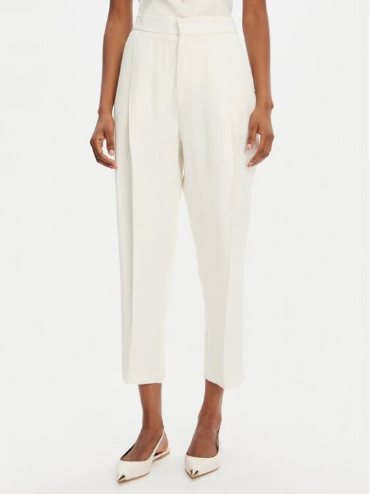 Obrázek produktu Elisabetta Franchi Kalhoty z materiálu PA-094-52E2-V450 Écru Regular Fit Krémová