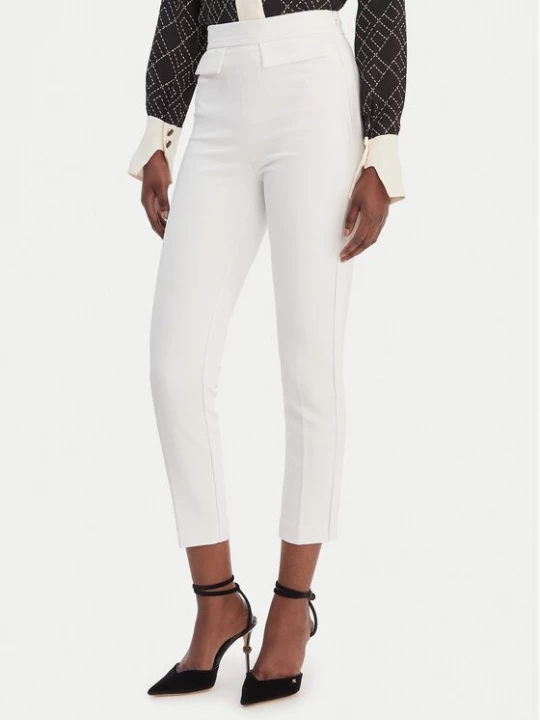 Obrázek produktu Elisabetta Franchi Kalhoty z materiálu PA-170-61E2-V290 Bílá Regular Fit