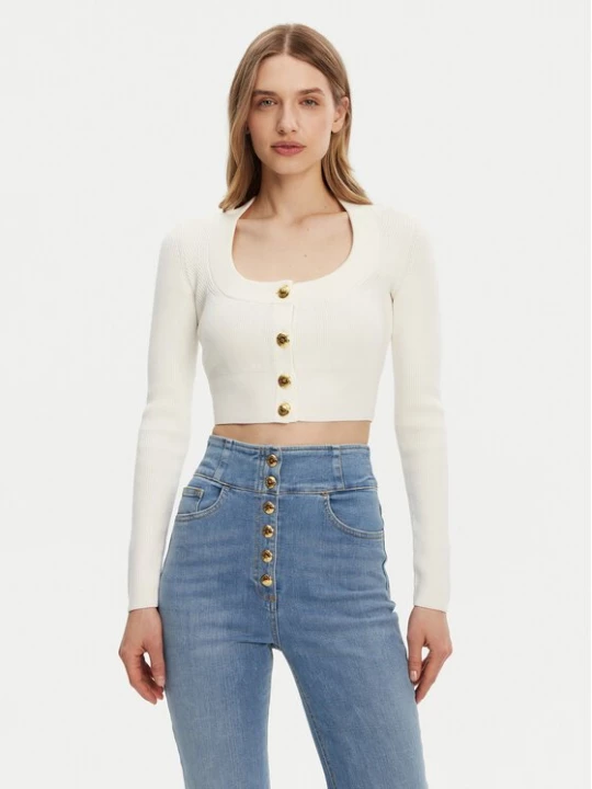 Obrázek produktu Elisabetta Franchi Kardigan MK53S51E2 Écru Regular Fit Krémová