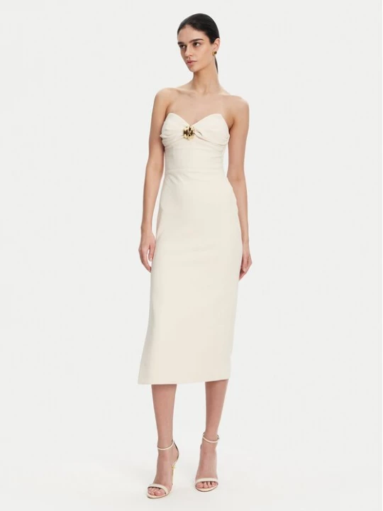 Obrázek produktu Elisabetta Franchi Koktejlové šaty AB-769-51E2 Écru Regular Fit Krémová